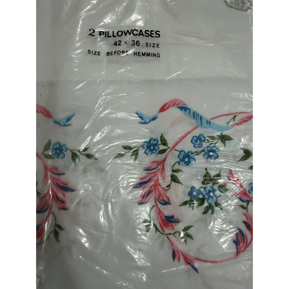 Vintage Petersen Fifth Avenue Double Sheet Set Floral‎ Cotton Blend New 4pc